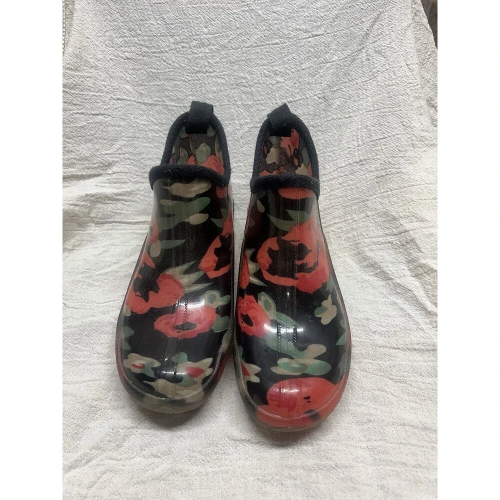 Cougar Women's Chelsea Floral Multicolor Pull On Rain Boots Size 7